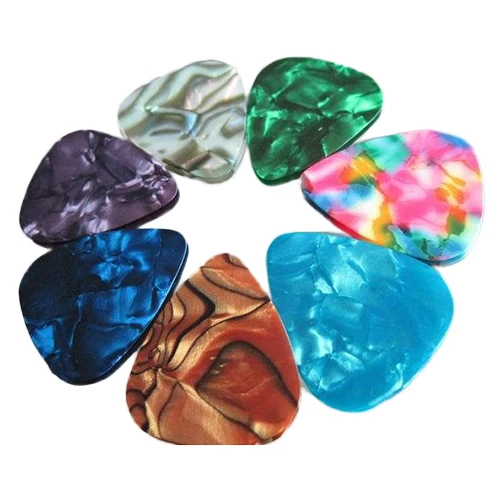 20 pieces 0.46/0.71 mm Celluloid Guitar Pick Mediator for Acoustic Electric - 20 Colors Custom