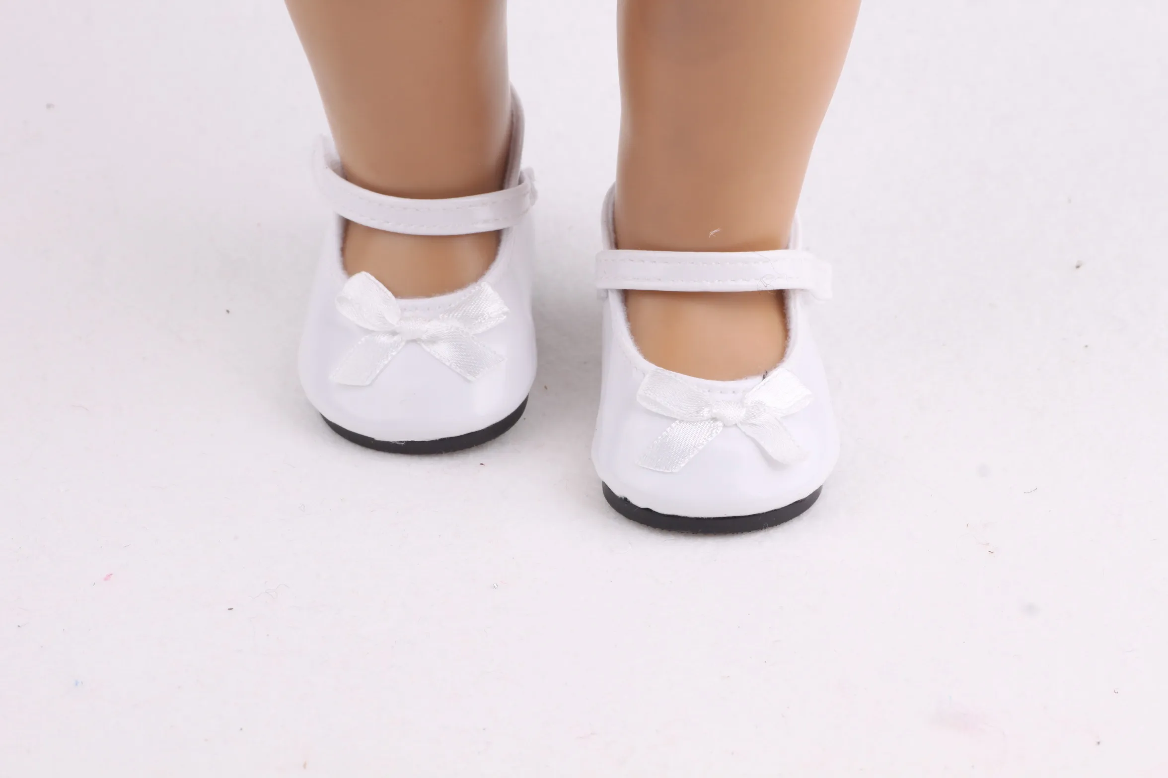 Beautiful Bow Lace Leather Doll Shoes 7 cm For 18 Inch Doll 43 CM Born Baby Doll,Toys For Girls,Our Generation Doll Accessories