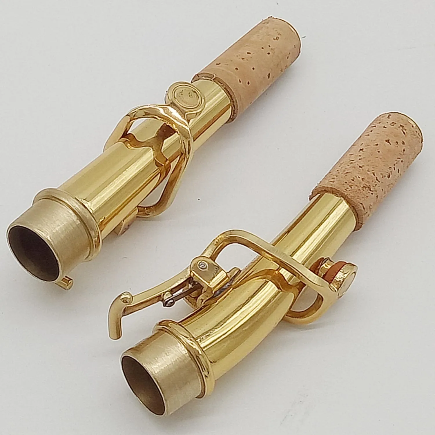 Free Shipping Brand New Bb Soprano Saxophone Necks Straight Curved Professional Sax Necks Brass Accessories Gold Lacquer