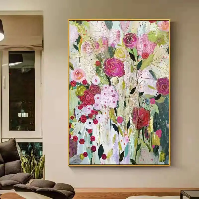 GATYZTORY 60*120 centimetri fai da te pittura con i numeri per adulti fiore Pittura dai numeri della decorazione della casa opere d\'arte