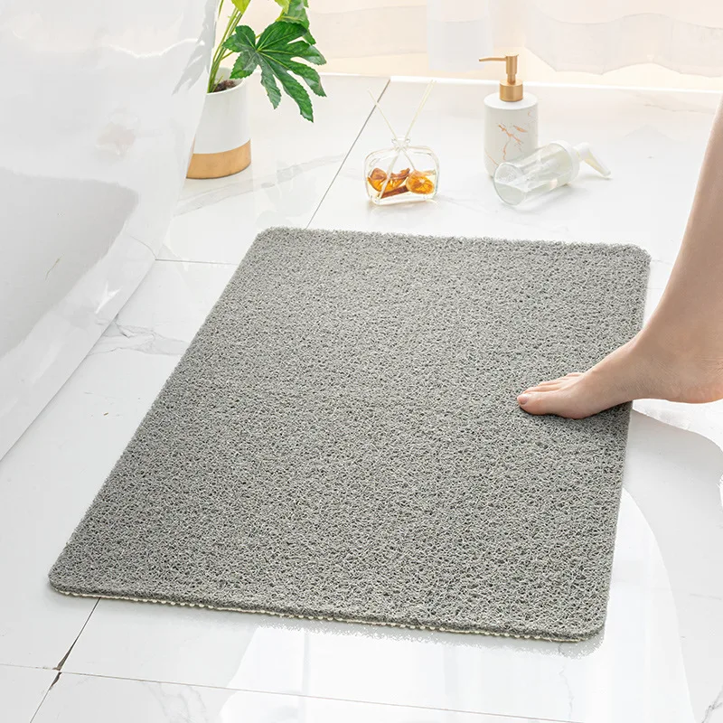 

Bathroom Mat Bathroom Accessories Home Decor Silk Loop Rugs Toilet Shower Room Non-slip Mat alfombra baño