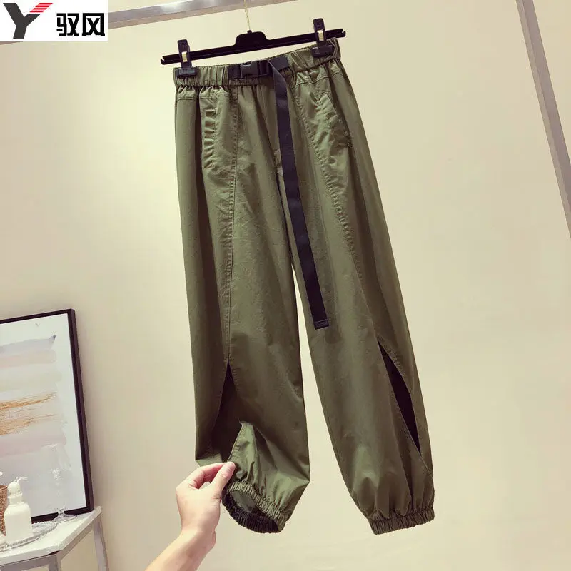 Joggers Women Spring/Summer 2020 New High-waist Haren Trousers for Women Loose Bunched Feet Casual Trousers Harajuku Sweatpants