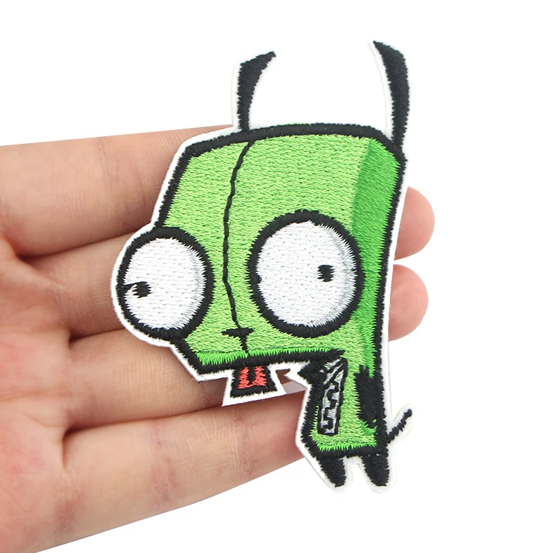 K774 Alien Embroidered Patches Iron on Sewing for Cloth Hat Bag Applique Embroideried Accessories for DIY Patchworks