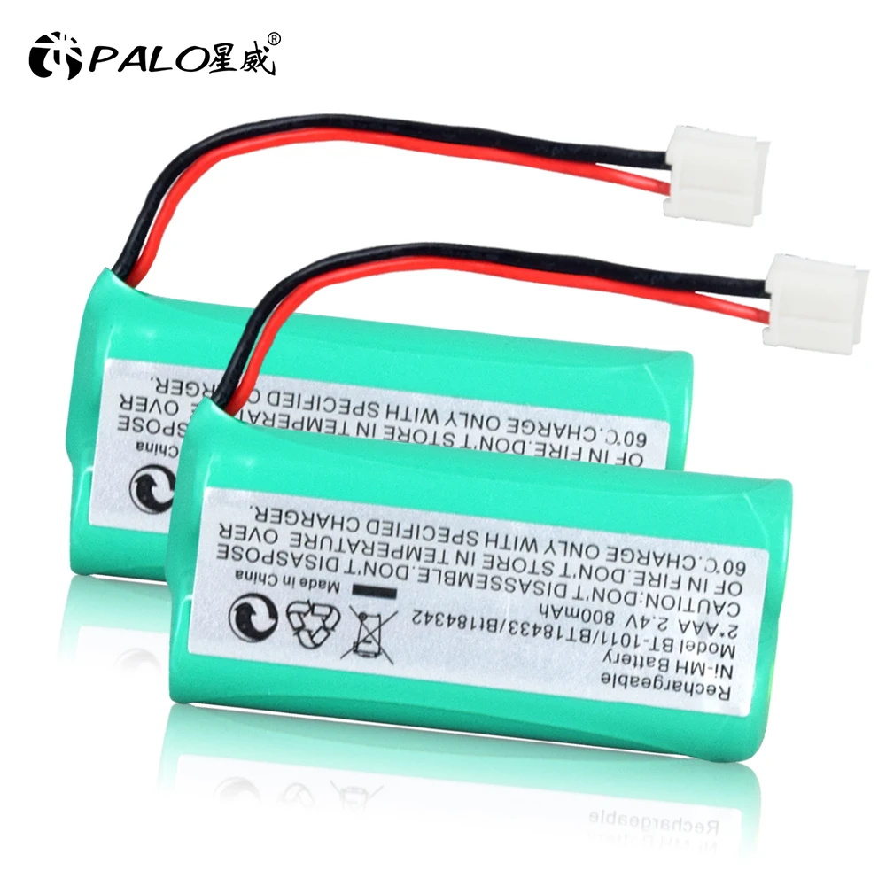BT18433/BT28433 2,4 V 800mAh Ni-MH batería de la batería del teléfono de AT&T BT184342/BT284342 BT8300 BT1011 BT1018 BT1022 BT1031 CS6120 CS6209