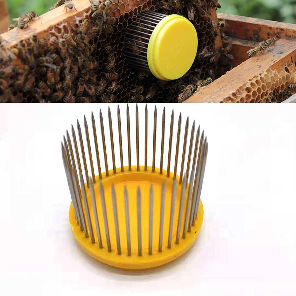 2PCS Bienenzucht Königin Bee Käfig König Zellen Käfige Zelle Werkzeuge Nadel Typ Stahl Fang Catcher Bienen Ausrüstung Liefert Imkerei