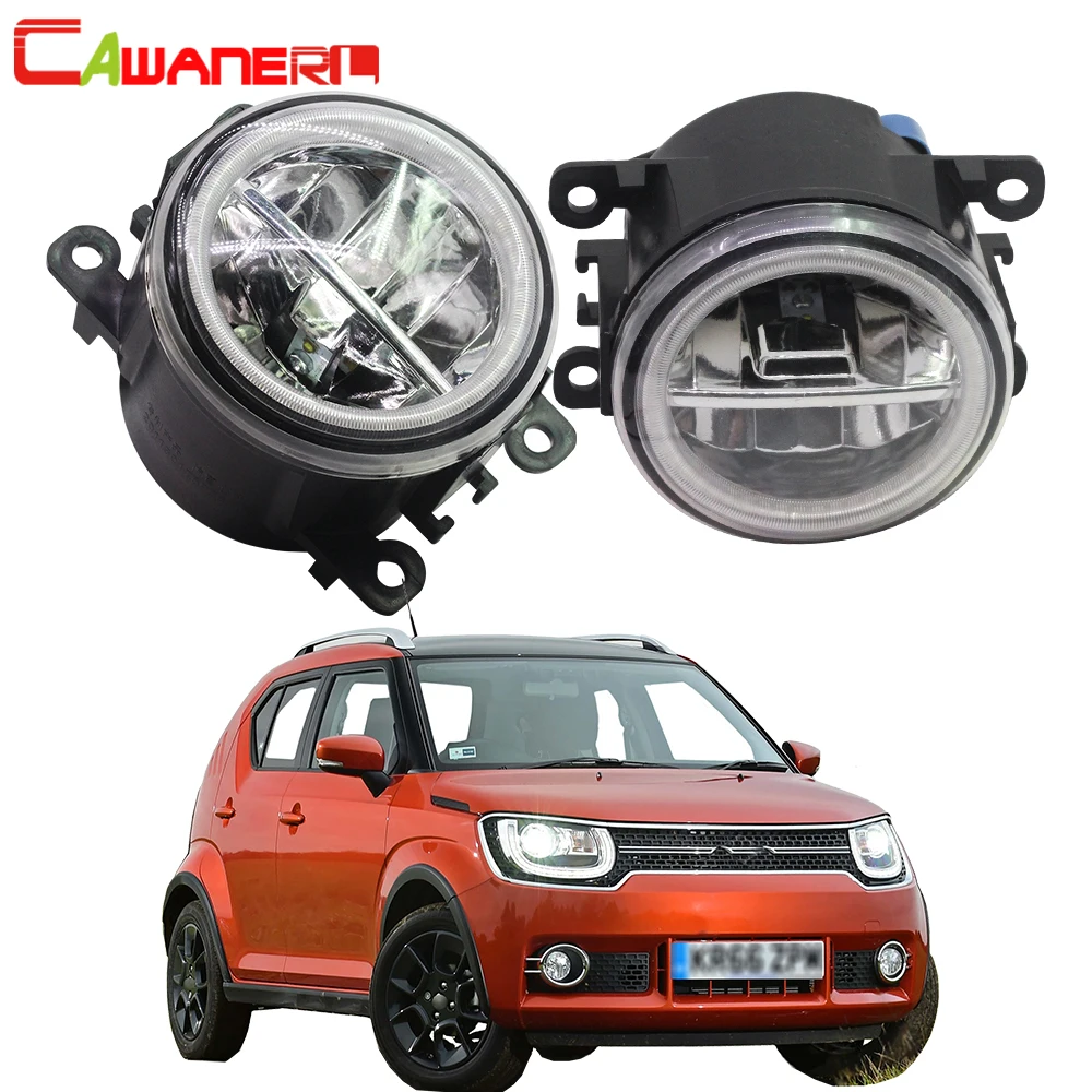 

Cawanerl For Suzuki Ignis II Closed Off-Road Vehicle 2003-2008 Car Styling 4000LM LED Bulb H11 Fog Light + Angel Eye DRL 12V