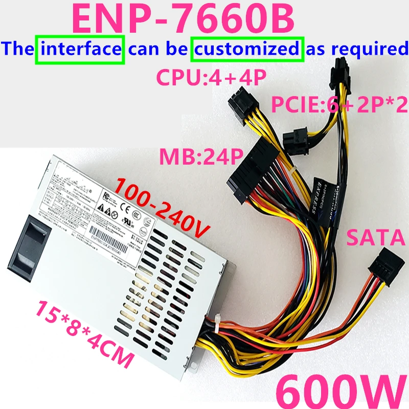 New Original PSU For Enhance FLEX NAS Small 1U LOLI M41 35 K39 K49 A4M T34 600W Power Supply ENP 7660B ENP-7660B