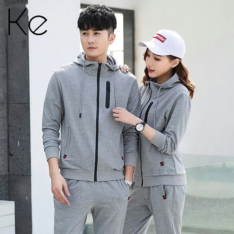 

KE456 tracksuit unisex men's sweater fall men's casual couple wear new autumn 2 pieces big size sports set women tracksuit men