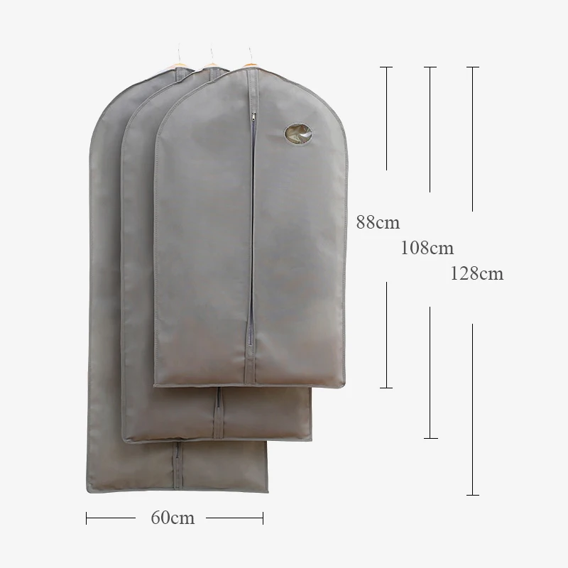 luluhut Wardrobe clothing cover Non-woven closet garment bag suit cover with clear window Dress cover with zipper,Cover for Coat