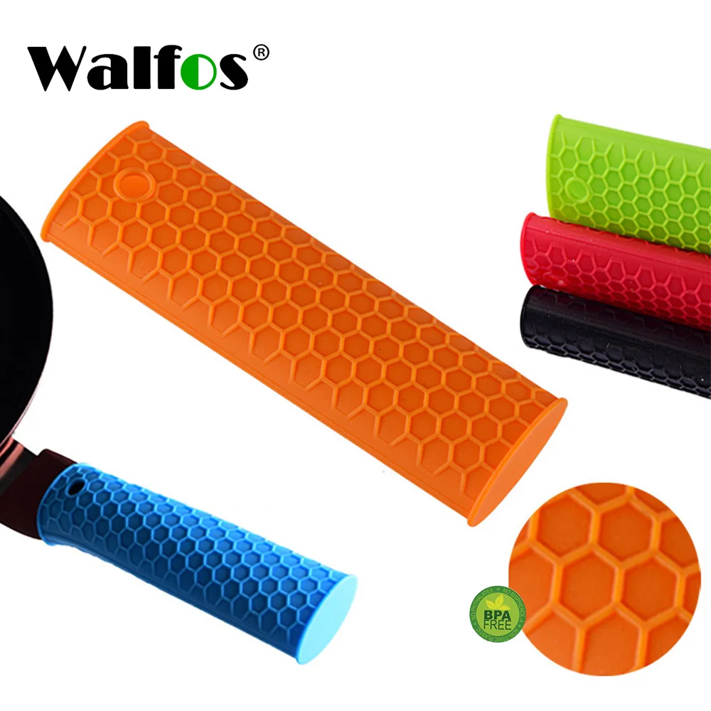 WALFOS Heat Resistant Thick Silicone Pot Holder Kitchen Tool Silicone  Non-Slip Pan Handle Mitts Cover Insulation