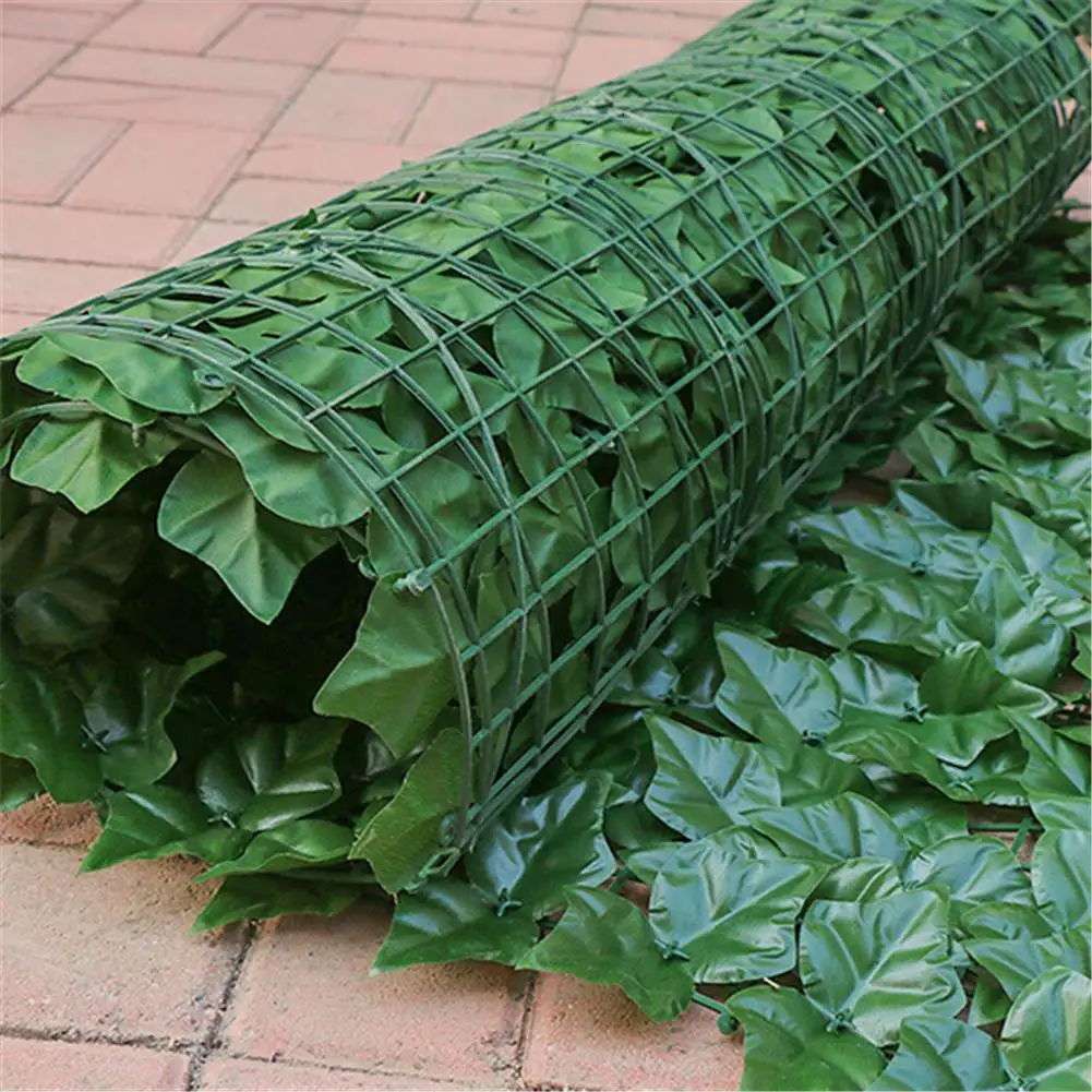 Artificial Balcony Green Leaf Fence Roll Up Panel, Ivy Privacy, Garden Fence, Backyard, Home Decor, Rattan Plants Wall