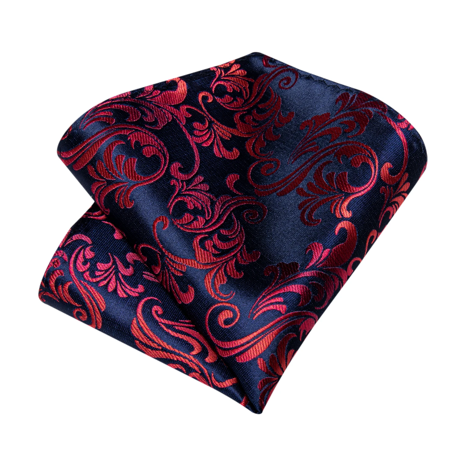 Neue Designer-Krawatten in Blau und Rot mit Paisley-Muster für Herren, Hochzeits- und Partykrawatte, luxuriöse Krawatte mit Ring und Brosche, Krawatten-Set, Geschenk für Herren, DiBanGu – Detail 17