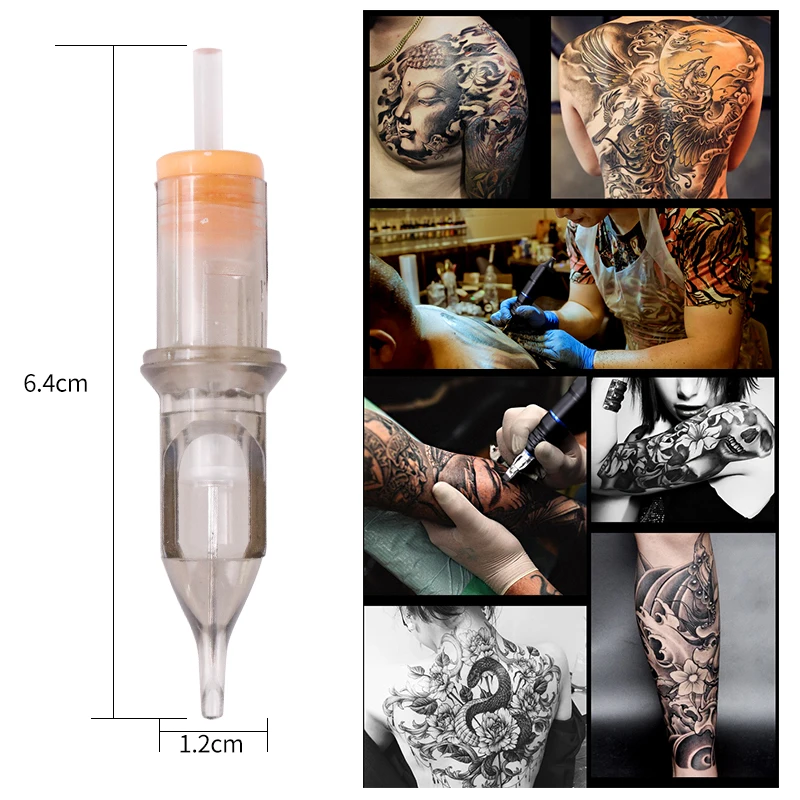 10Pcs Tattoo Revolution ตลับหมึกเข็มกึ่งถาวร Lip แต่งหน้าเข็ม RL/M1/RM/฿สำหรับปืนสัก