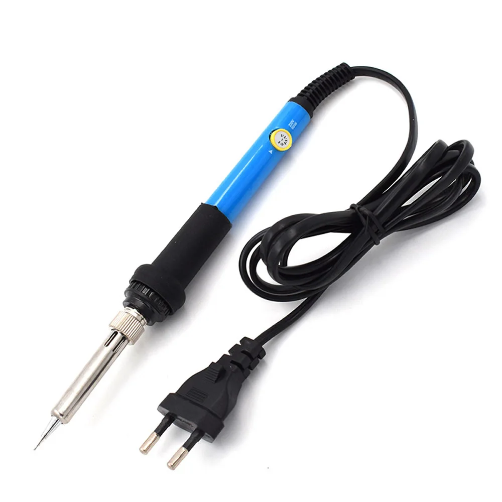 EU UK US Electric Soldering Iron Kits 110V 220V 60W Temperature Adjustable Iron Repair Tools With 5 Iron Tips Solder Wire Stand