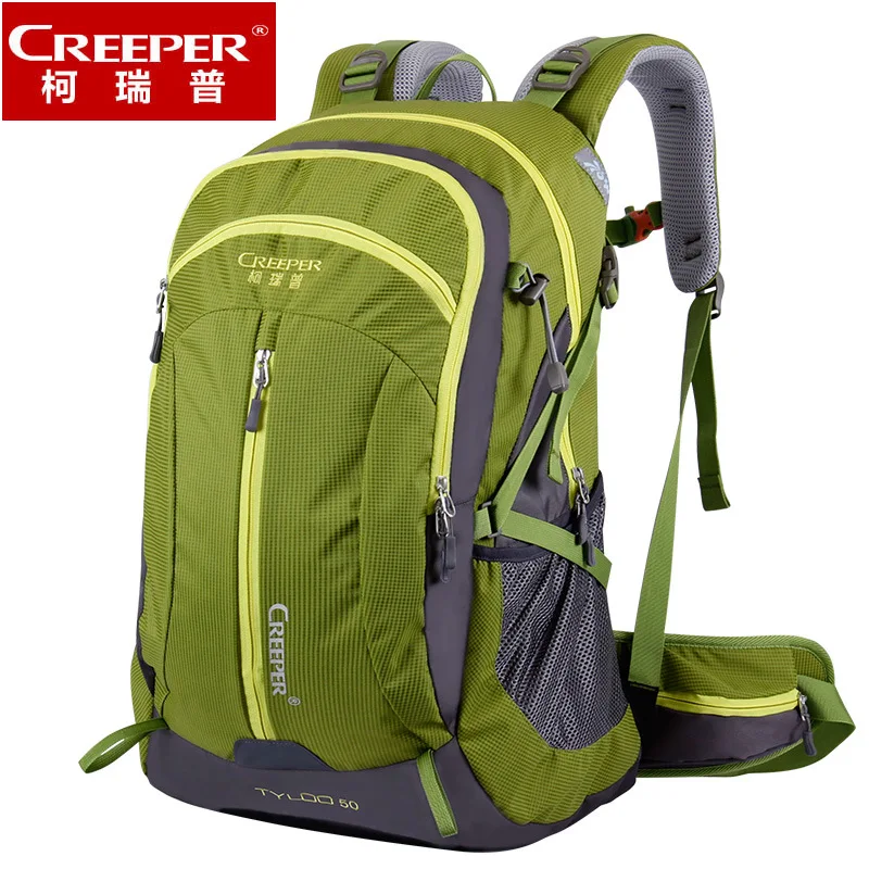 

Creeper Free Shipping Professional Waterproof Nylon Rucksack Breathable Climbing Camping Hiking Backpack Mountaineering Bag 50L