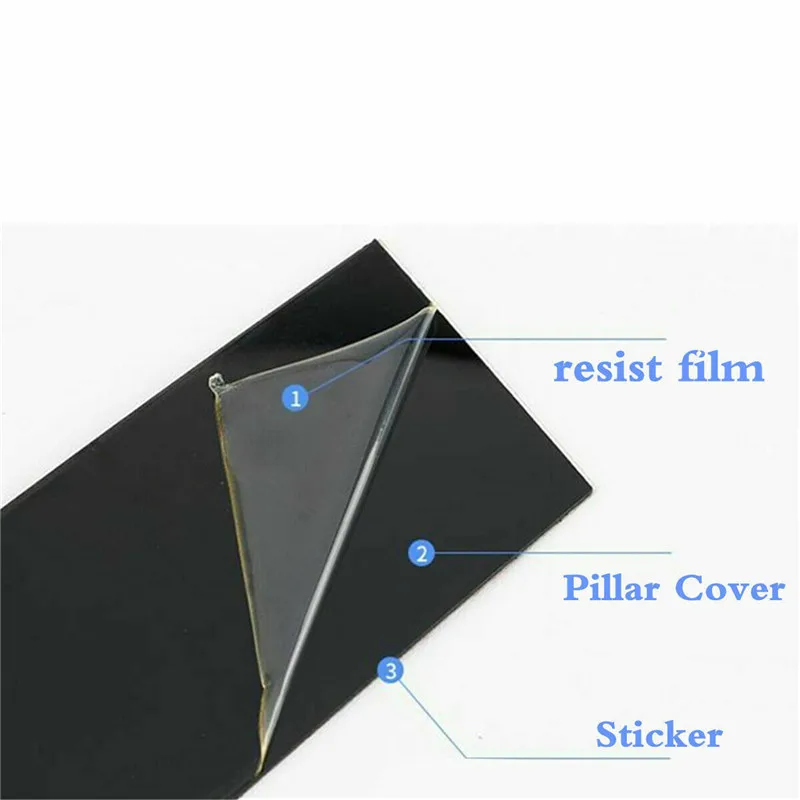 6pcs/set  For TOYOTA Camry 2007-2011 Glossy Black PVC Door Window Pillar Post Cover Trim
