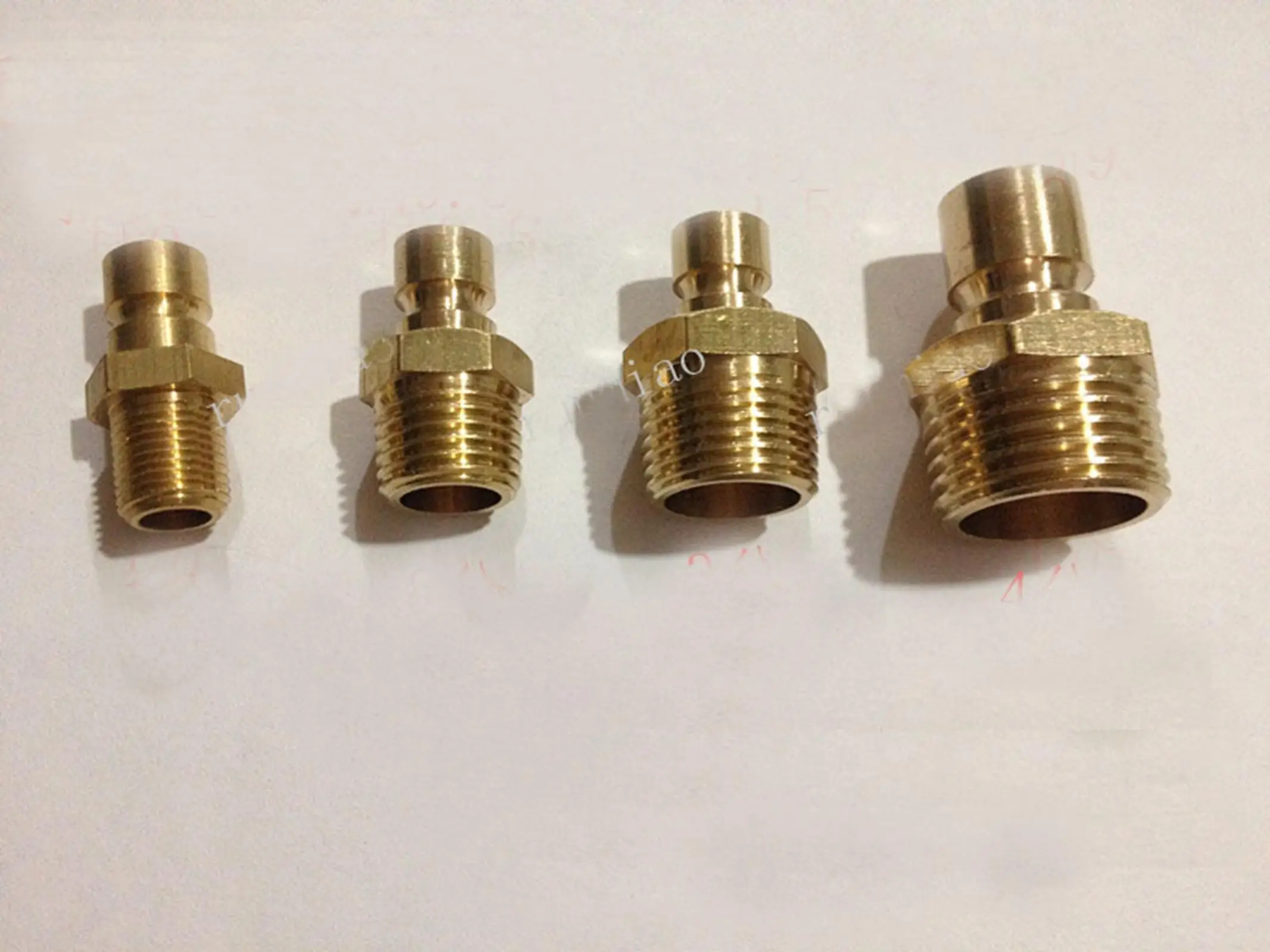 

Lot5 1/8" 1/4" 3/8" 1/2" BSP M10x1.5 M12x1.75 M8x1.25 Male To 9.5mm Brass Quick Disconnect Plug Mold Fitting