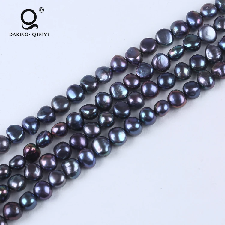 

Daking Jewelry Bulk 11-12mm AA Black Fresh Water Loose Pearl Strands For Sale