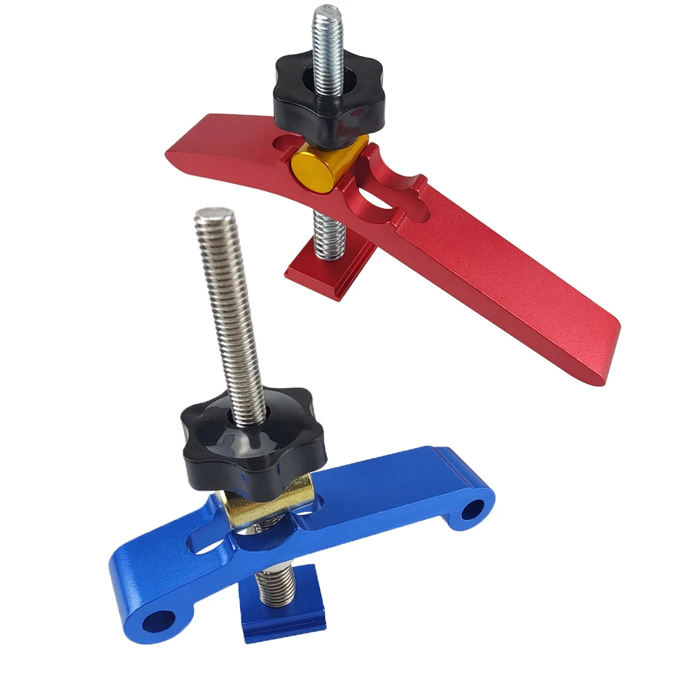 Woodworking T Slot Block Clamp Pertukangan Pressboard Clamp Kit Multi-tujuan T Track Clamp Positioning Limiter Miter Clip Device