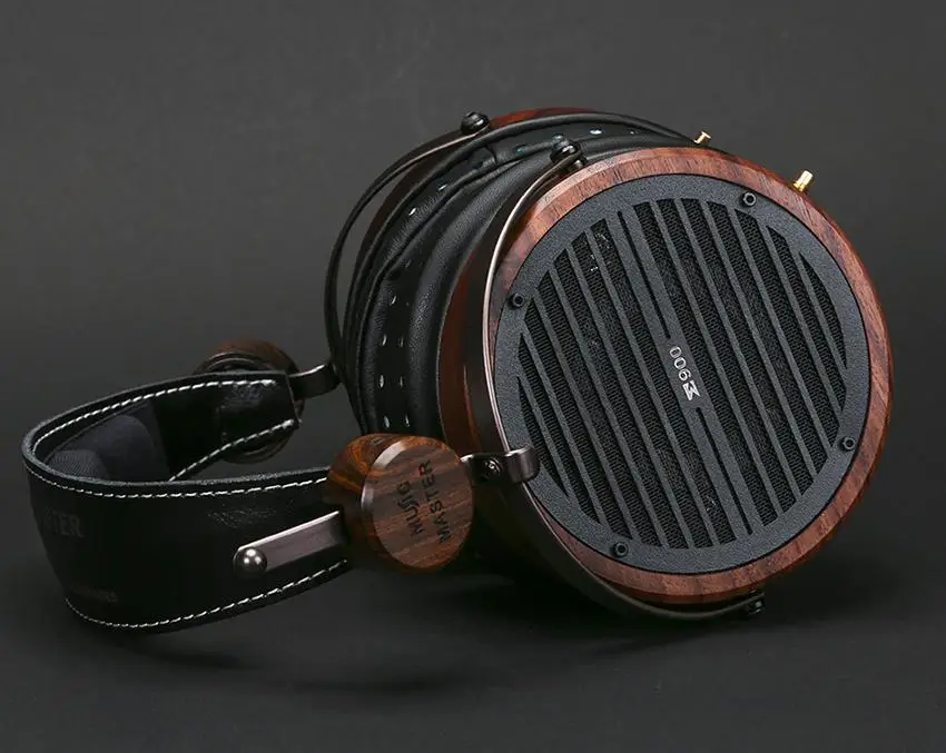 Fone de ouvido musical master, de alta impedância, 108mm, 900 ohms, fluxo duplo planar, fone de ouvido de madeira de alta fidelidade pk hd800 he1000 lcd3