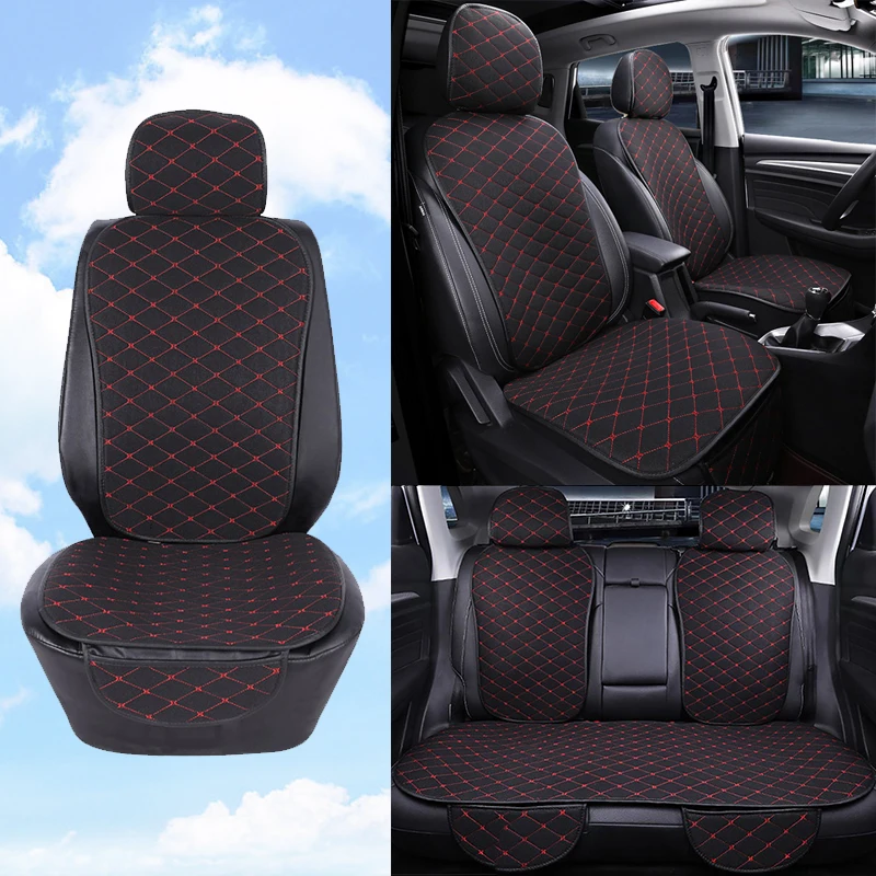 Car Seat Cover Protector Front Rear Back Seat Cushion Pad Mat with Backrest for Auto Automotive Interior Truck Suv or Van