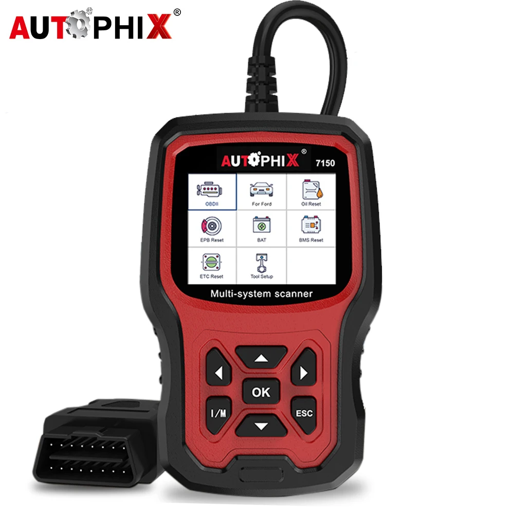 

Autophix 7150 OBD2 Scanner Full System Code Reader Oil EPB ETCS BMS Reset Professional Car OBD2 Diagnosis Tool