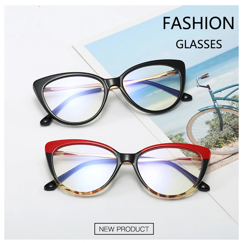 Red Leopard Photochromic Reading Glasses Women Cat Eye Blue Light Filter Resin Reader Sunglasses With Diopter 0 +0.5 +0.75 +4.0