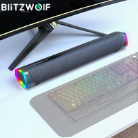 BlitzWolf Computer Games Speaker , Dual Speakers 360° Stereo Sound Soundbar for Laptop PC Smart TV Cellphone, 3.5mm Audio Plug