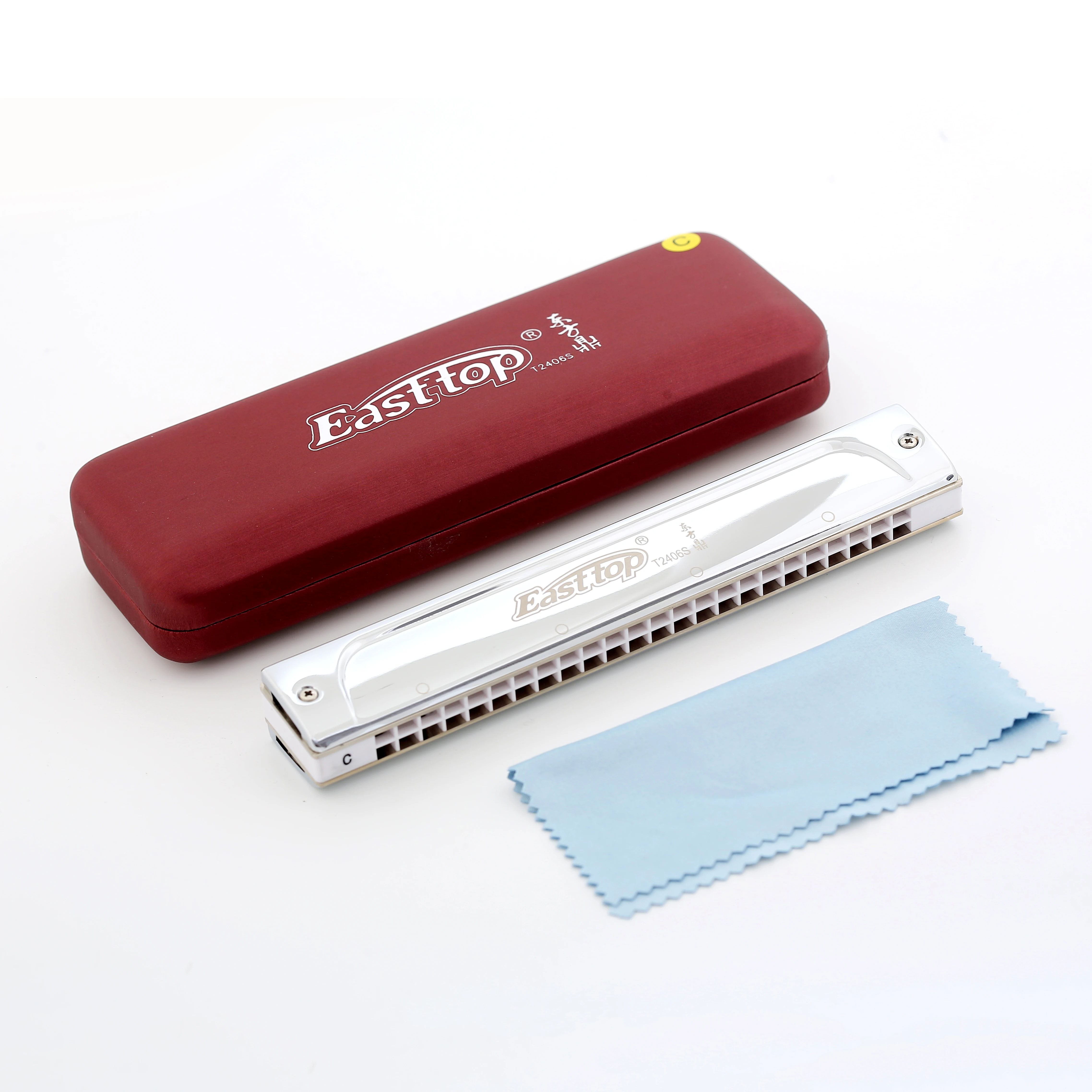 

Easttop T2406S Harmonica 24 Hole C Key Polyphonic Harmonica Adult Professional Playing Harmonica Musical Instrument