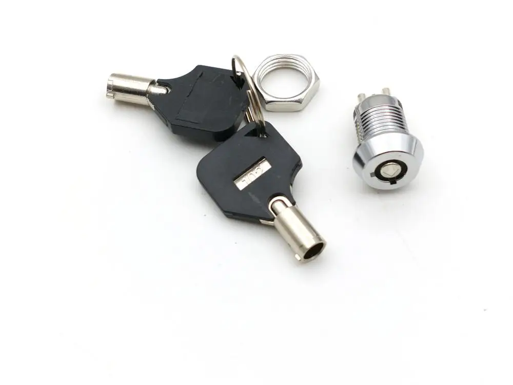 1set Mini Key Ignition Switch ON/OFF Lock Switch Key OFF Out 12MM