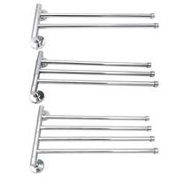 Stainless Steel Towel Bar Rotating Towel Rack Bathroom Kitchen Wall-mounted Towel Polished Rack Holder Hardware Accessory