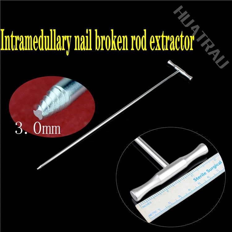 Orthopaedic instruments medical intramedullary nail broken rod extractor extended broken nail slip extractor hex 3.0