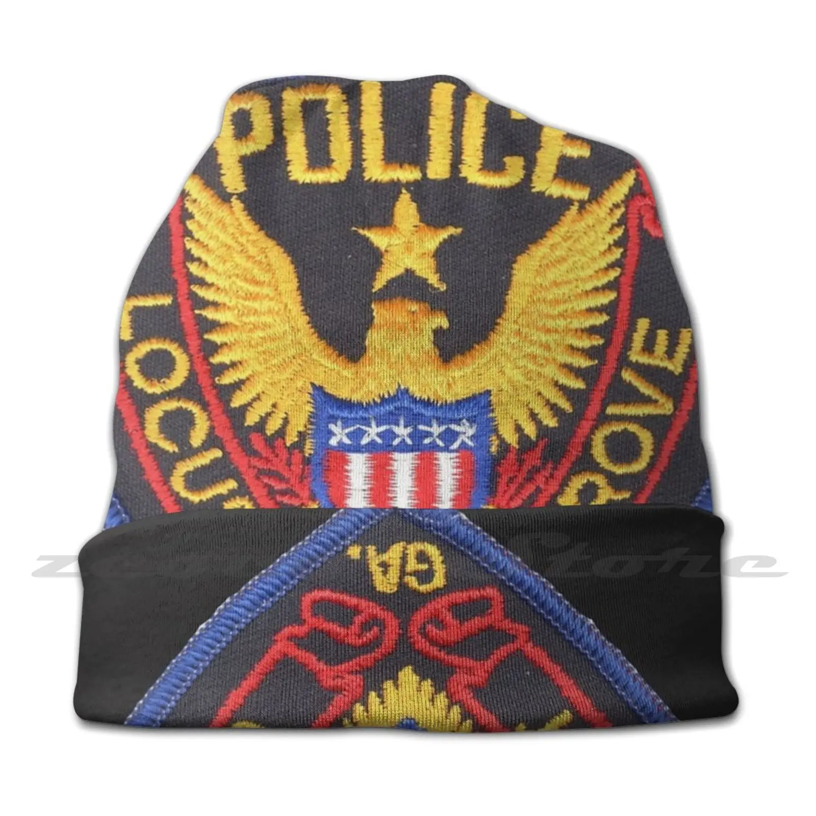 Locust Grove Police Personalized Pattern Knit Hats Plus Size Elastic Soft Cap Locust Grove Georgia Henry County Law Enforcement