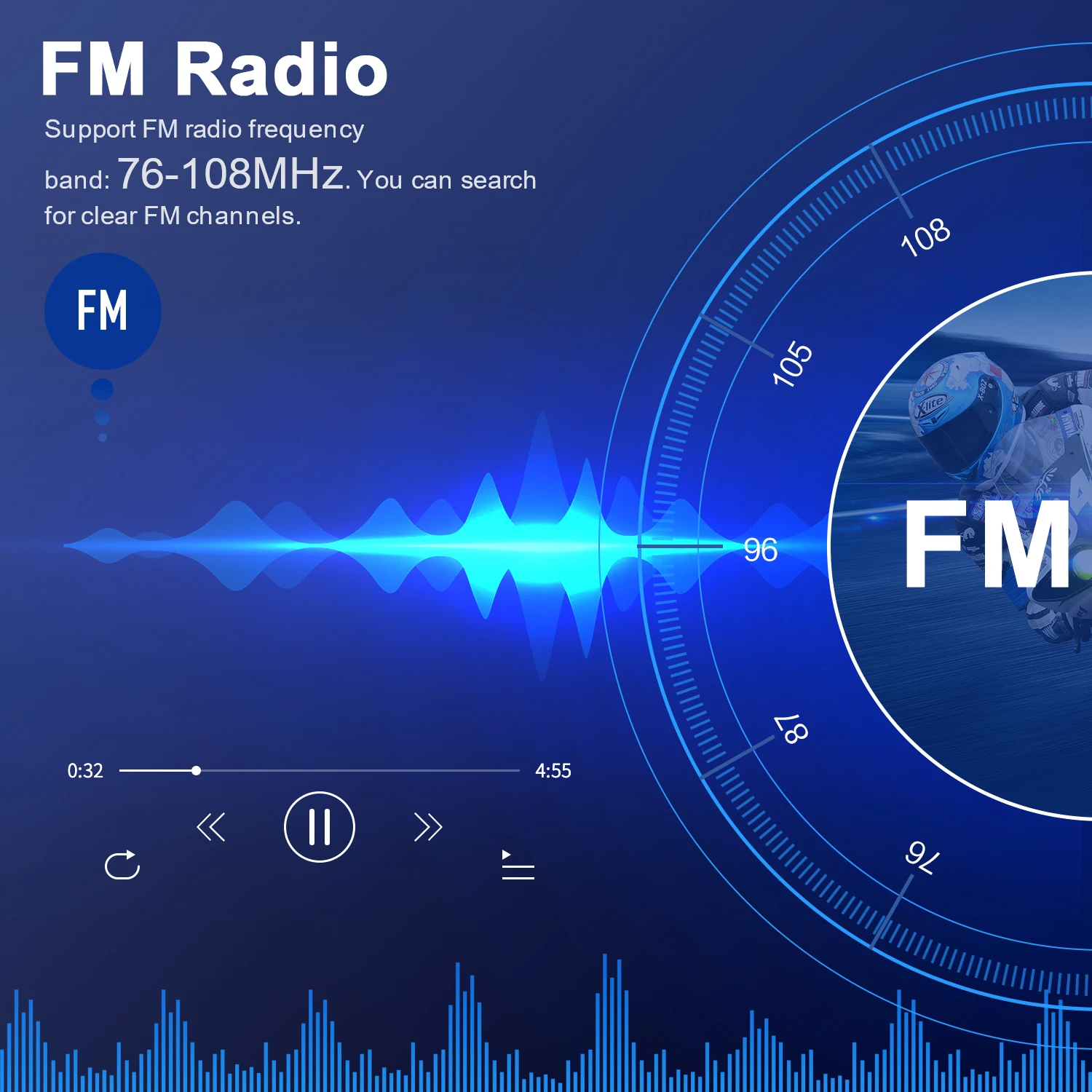 Fodsports FX8 hełmofonu 8 Rider 1000m grupa BT Interphone motocykl zestaw słuchawkowy Bluetooth do kasku Moto Intercomunicador FM