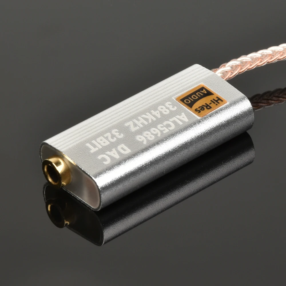 ALC5686 DAC Lightning to 3.5mm decoding HIFI Amplifier adapter earphone cable device Sound amplifie 32bits/384KHz For apple ios