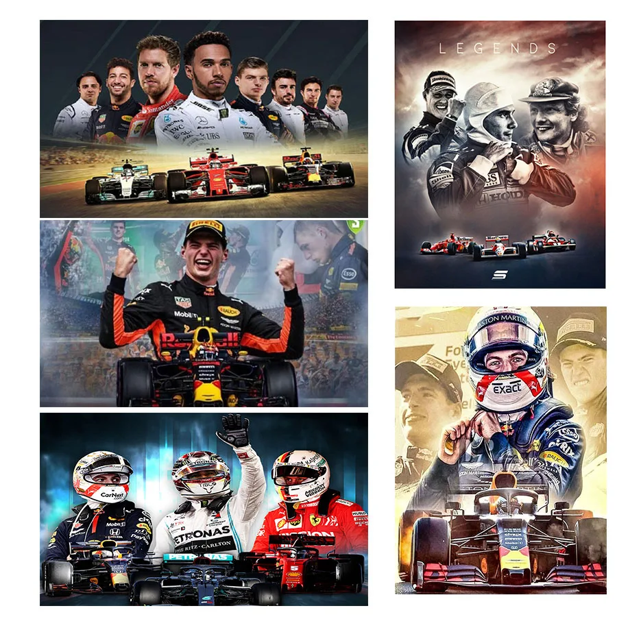 5D DIY diamond painting F1 Racing Driver Full Square/Round diamond embroidery Rhinestone Cross Stitch Mosaic Competition player