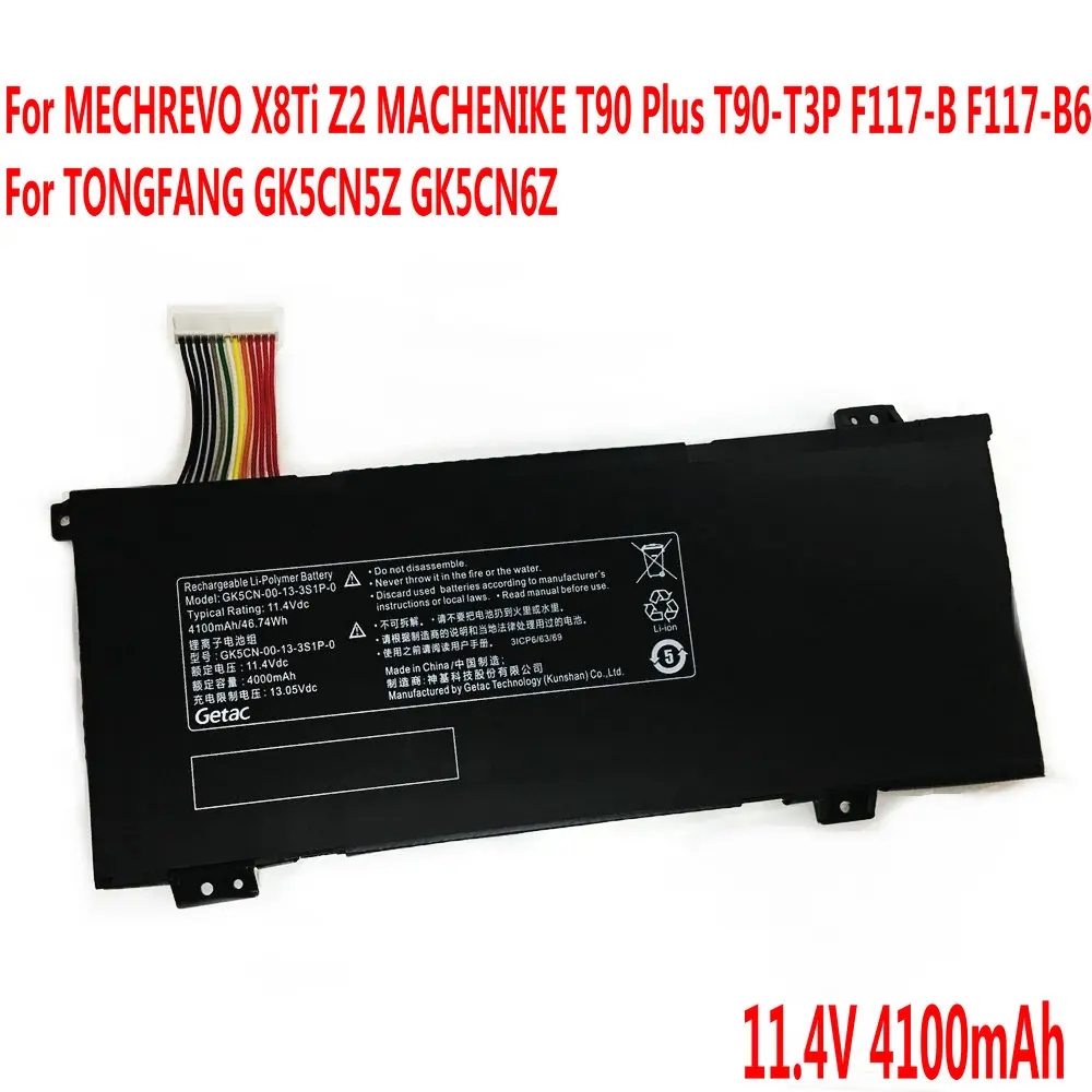 GK5CN-00-13-3S1P-0 Laptop Battery For MECHREVO X8Ti Z2 MACHENIKE T90 Plus T90-T3P F117-B F117-B6 For TONGFANG GK5CN5Z GK5CN6Z