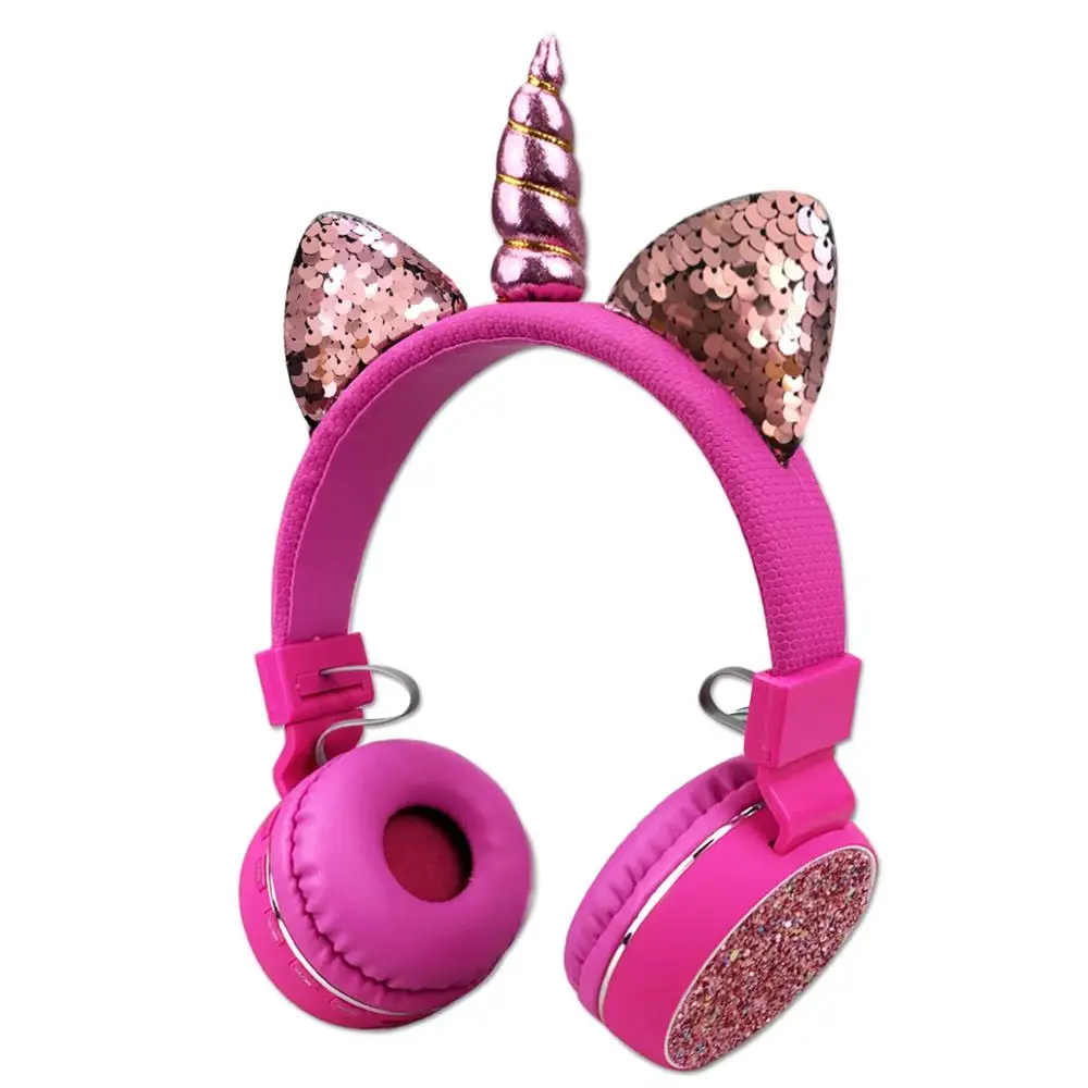 سماعة رأس لاسلكية للأطفال ، بلوتوث ، ستيريو ، موسيقى ، قابلة للتمدد ، رسوم متحركة ، هدايا للأولاد والبنات