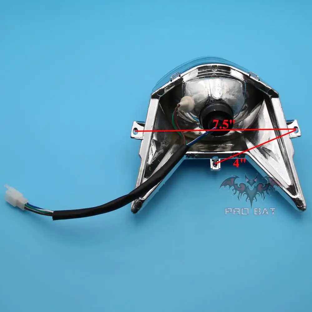 12V Front Headlight Head Light Lamp For 110cc 125cc 150cc Tiger Style Quad Dirt Bike ATV 4 Wheelers