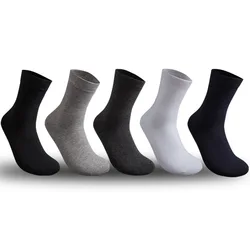 High Quality 10Pairs/Lot  Men's Cotton Socks New Style Black Business Men Socks Soft Breathable Male Socks Plus Size (6.5-14)