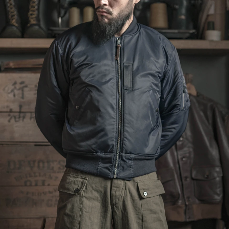 Military Blue Flight Jacket Men's B-15C 1950s Style