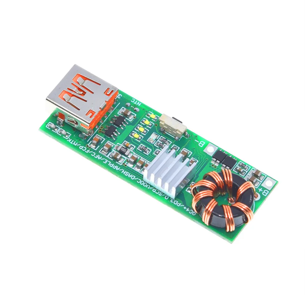 QC4.0 QC3.0 Bidirectional Fast Charging Power Module Mobile Phone Power Bank Type-C USB 3.7V to 5V Boost Charger Circuit Board