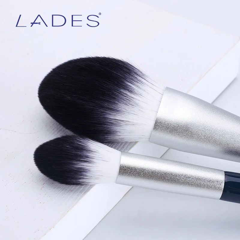 LADES 10PCS Makeup Brushes Sets Powder Blusher Foundation Make up Brush Blending Eyeshadow Brush Blue Beauty Tools With Pouch