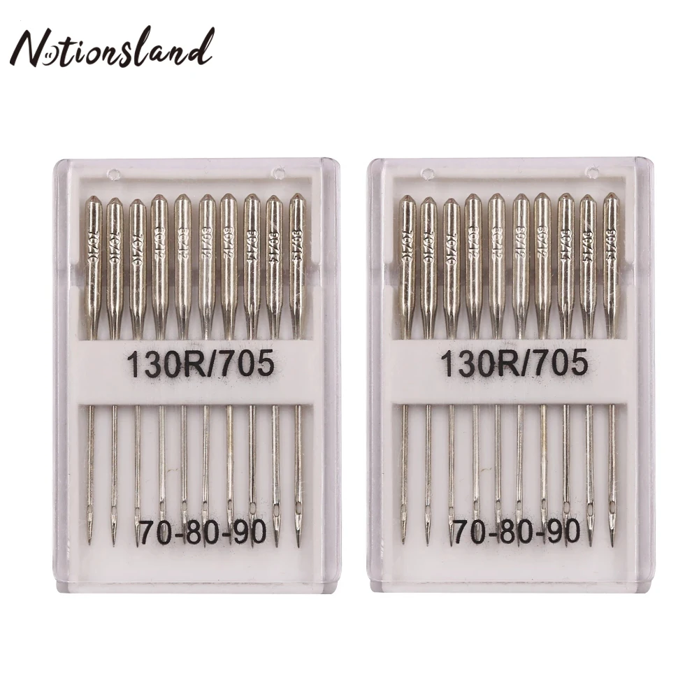 10/20pcs Silver Sewing Machine Needles Ball Point Head 70/10 80/12 90/14 Jeans&General Home Stainless Steel Sewing Needles