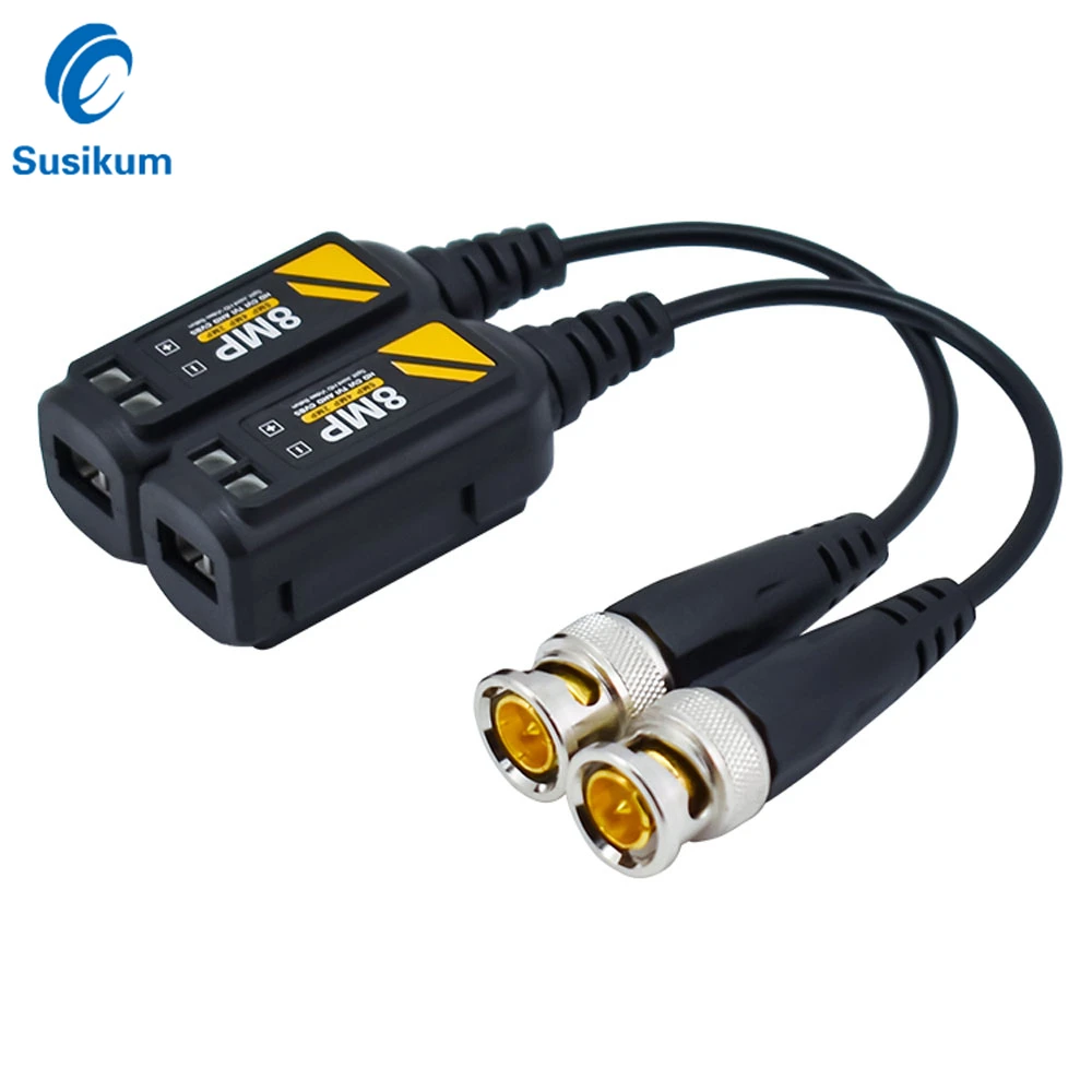 

8MP Passive Twisted Pair BNC CCTV Video Balun BNC Transceivers Cat5 CCTV UTP Video Balun For 4K/5MP/1080P Analog Camera