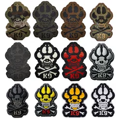 Patch riflettenti IR a infrarossi K9 Dog White Glow In Dark Patch fascia da braccio ricamo Patch per zaino abbigliamento