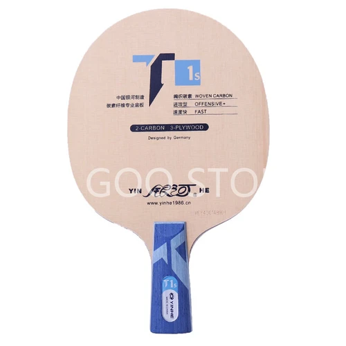 Imagen 2 del producto Hoja de tenis de mesa YINHE T-1S / T1S (estructura SCHLAGER de carbono Hinoki), raqueta Original YINHE T1, paleta de bate de Ping Pong Galaxy