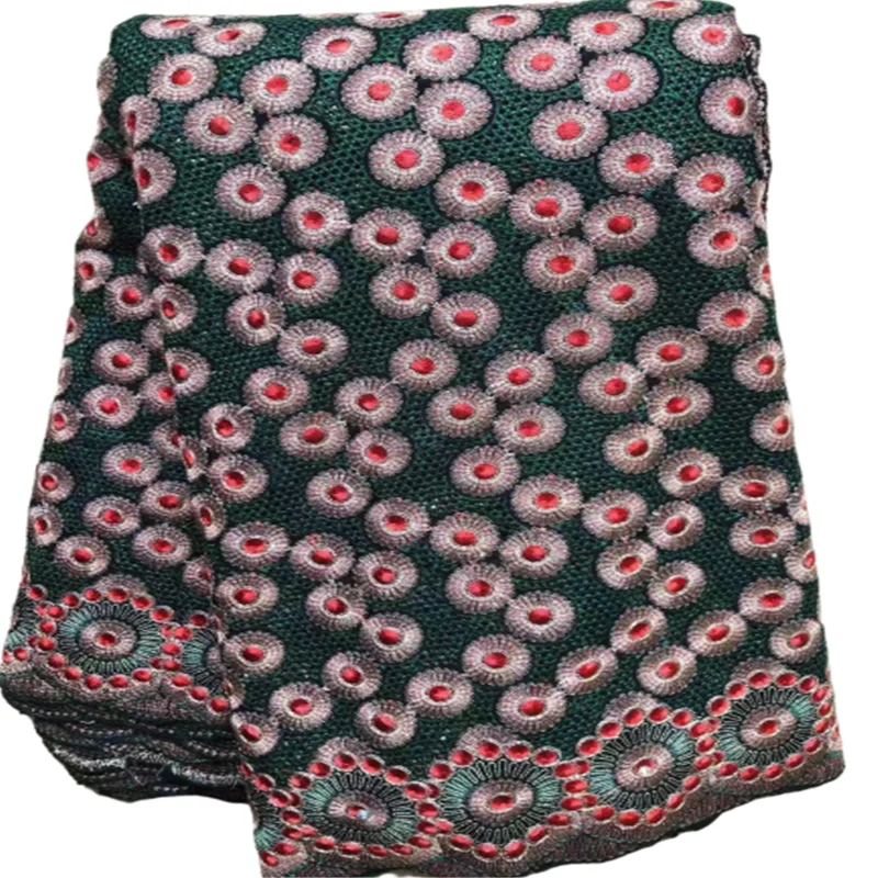 

African 100% Cotton Lace Fabric Embroidery Nigerian Net Lace Fabric 2021 High Quality Swiss Voile Lace In Switzerland For Dress