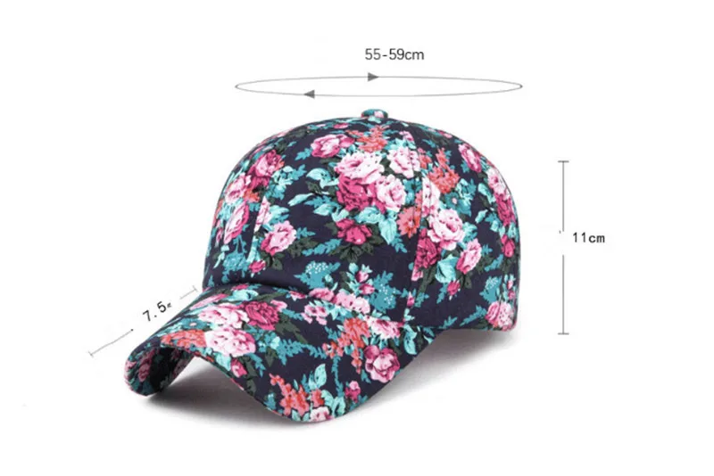 Sunscreen Baseball Rose Floral Print Cap For Women Casual Sport Caps Casual Fashion Dome Hats Golf Hat Beach Hat Drop Ship 2023