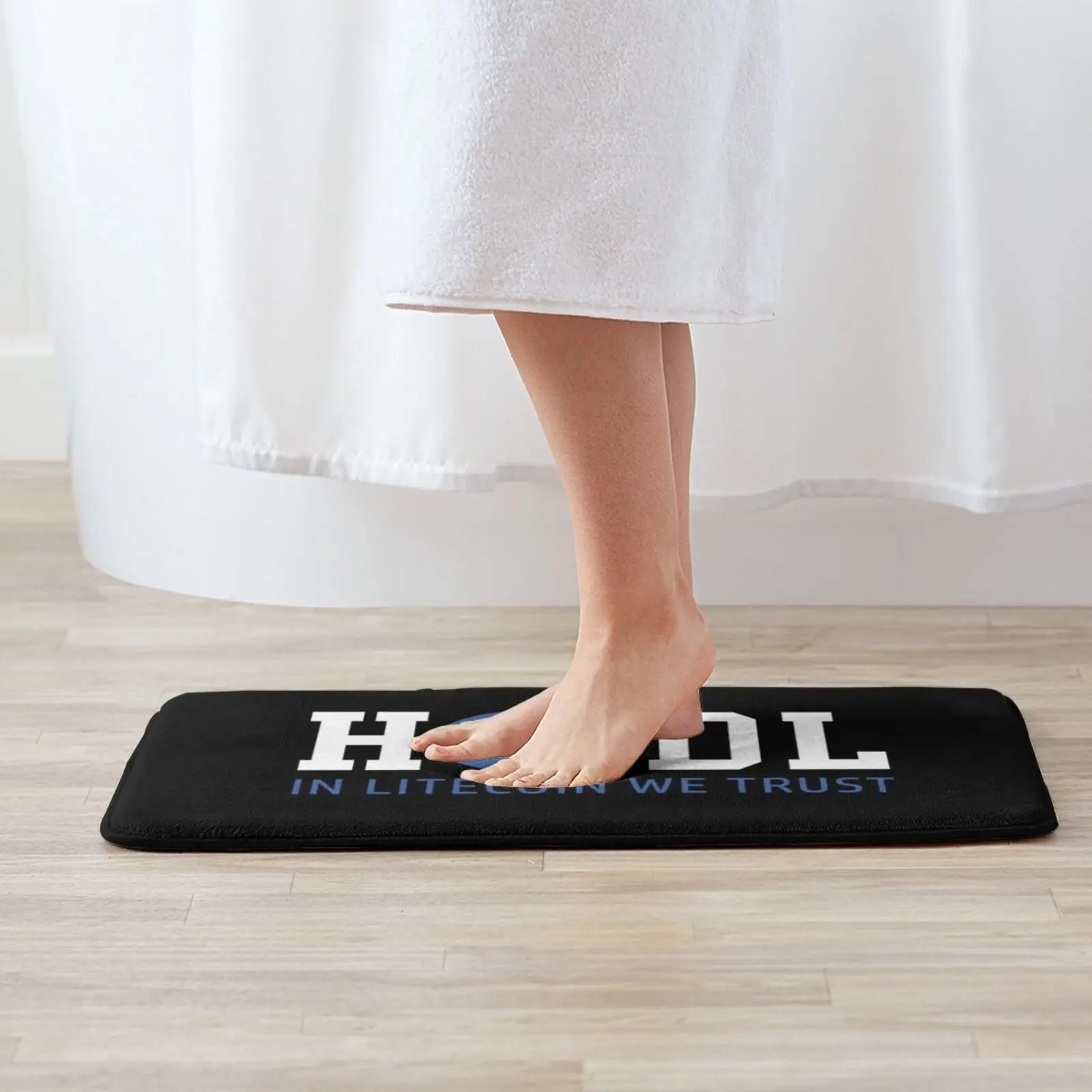 Litecoin Hodl In Litecoin We Trust Gift Cryptocurrency Litecoin Entrance Door Mat Bath Mat Rug Umbrella Corporation Zombie